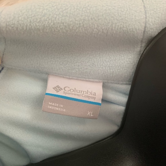 Ladies XL Columbia Half Zip Fleece Sweater In Blue/Baby Blue - Picture 7 of 7